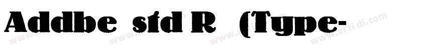 Addbe黑体std R 常规(Type字体转换